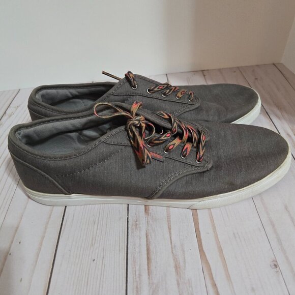 VANS Gray Canvas Shoes – Women’s Size 8.5 with Native inspired laces - Picture 6 of 10
